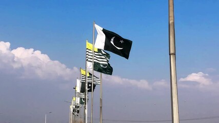 Pakistani flag waving video, flag in a pole, memorial day, freedom of speech, horizontal flag, rectangular, national, raise a flag, emblem, seamless loop, memorial day, victory day, 14 August 
