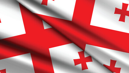 National Background of GEORGIA Featuring Two Wavy Flags