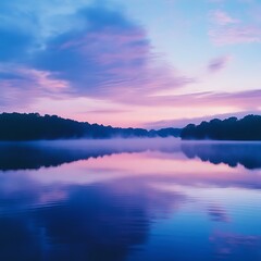 Fototapeta premium Beautiful Dawn Scene With Most Slowly Rising Over Hills