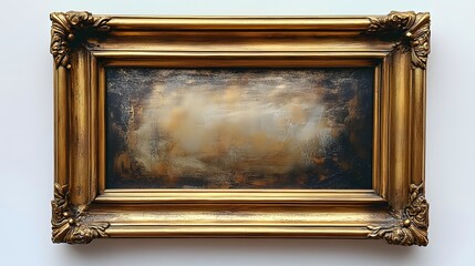 Refined Shiny Gold Rectangular Frame