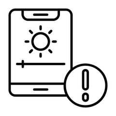 Adaptive brightness Outline Style Icon Design