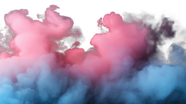 Colored smoke on transparency background png , Vibrant smoke