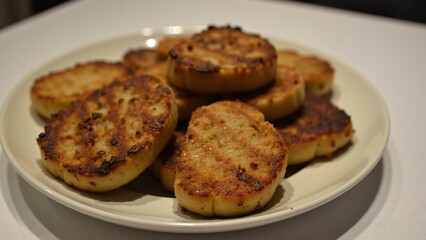 Golden Brown Potato Pancakes on a Plate