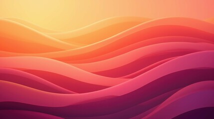 Obraz premium Gentle Waves of Colorful Gradient in Soft Horizon Light
