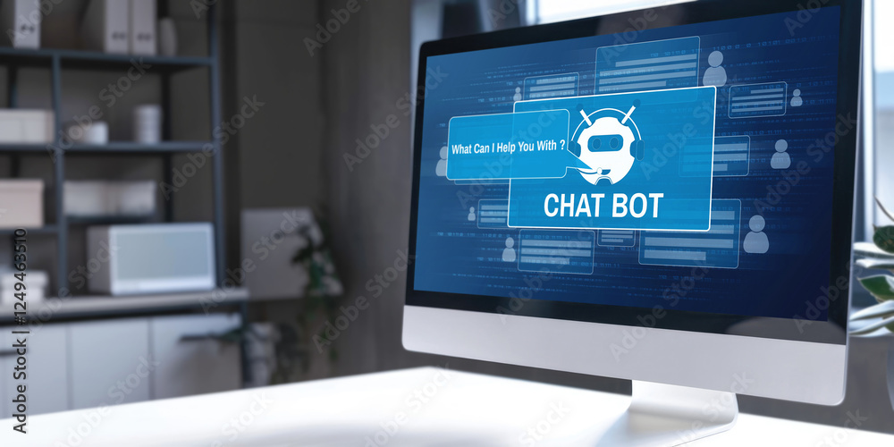 Poster chatbot software application for brisk online business that automatically reply to customer question