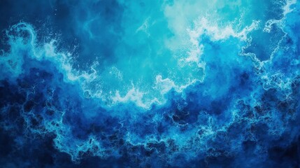Vibrant Ocean Waves Creating Beautiful Patterns in Deep Blue Water