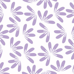 Cute white flowers seamless pattern