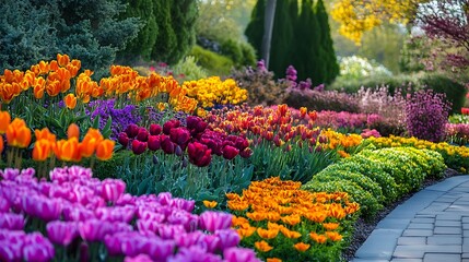 Vibrant Spring Garden: A Symphony of Colors