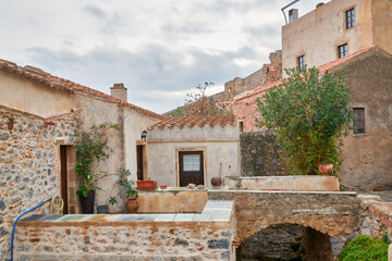 view of the old town of Monemvasia