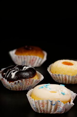 Set of pictures of small donuts