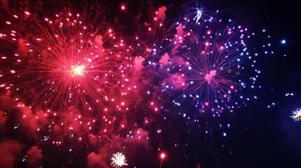 Obraz premium Fireworks in Moscow for events like City Day, Victory Day (May 9), and the Circle of Light festival