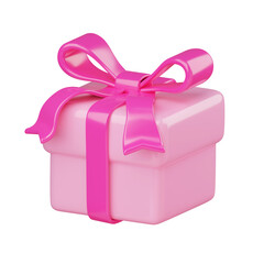 Gift box, 3D icon for valentine's day and anniversary Or wedding, colorful, cute.