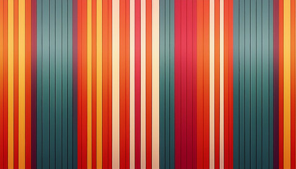 Obraz premium a background with bold, horizontal or vertical stripes in vibrant colors like red, orange, and yellow; the design should evoke the energetic and playful spirit of the 1970s