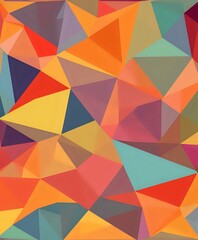 Fototapeta premium Vibrant Geometric Abstract Art - Modern Design Background
