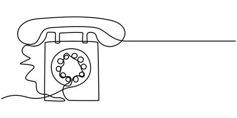 Communication Single Line Icon, Emergency Telephone Continuous Line Editable Stroke Line, Interactive Voice Response Continuous Line Editable Icon, Continuous Line Drawing of Phone Call Icon. Hand.