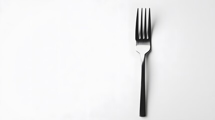 A simple stainless steel fork, clean white background, transparent isolate