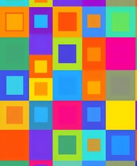 Vibrant Geometric Square Pattern Background