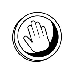 stop hand icon