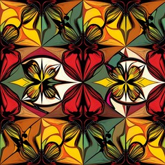 Fototapeta premium Abstract Geometric Art: Modern Wallpaper Design