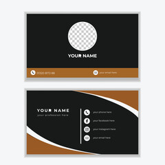 Creative business card design template mockup design