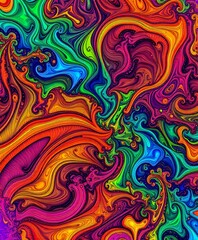 Obraz premium Vibrant Abstract Swirl Design