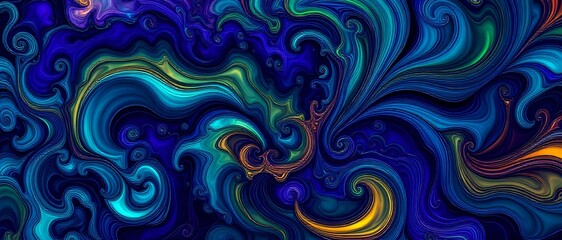 Fototapeta premium Cosmic Swirl Galaxy with Dynamic Abstract Patterns