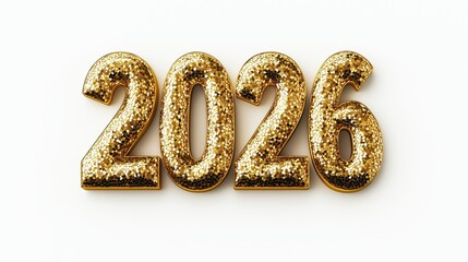 text 2026 3d style isolated on background, New Year