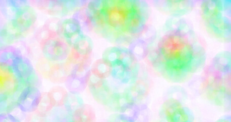 Abstract background art pattern with pastel tones, vibrant colors, dots, wavy shapes, blurred effects, and digital textures, ideal for prints and interior design