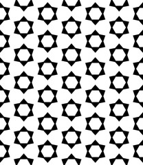 Black and white seamless abstract pattern. Background and backdrop. Grayscale ornamental design.
