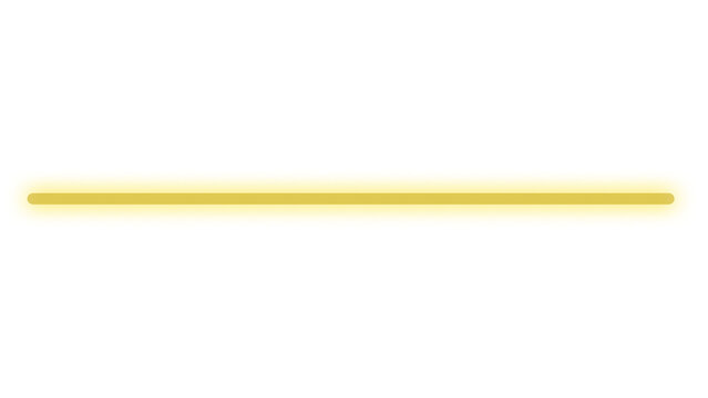 Linha, risco, reta efeito neon, estilo neon. Arte ilustra&ccedil;&atilde;o para site, banner, website, cart&atilde;o cartaz flyer. Fundo transparente. Cor amarelo com brilho amarelo