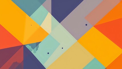 Abstract Geometric Art in Bold Vibrant Colors