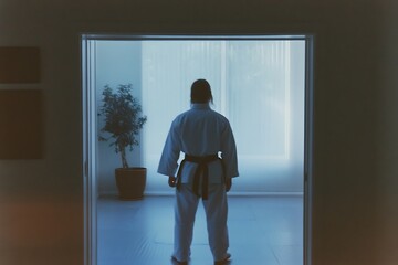 Fototapeta premium A Martial Artist in a Dojo