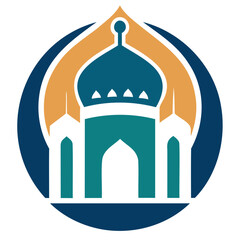 Mosque Logo or Icon vector Illustration isolated on a transparent background