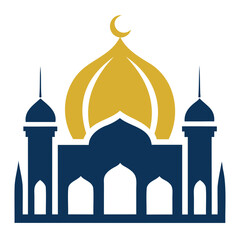 Mosque Logo or Icon vector Illustration isolated on a transparent background