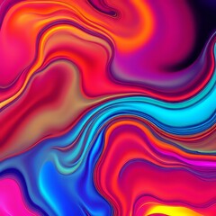 Obraz premium Vibrant Abstract Neon Liquid Art