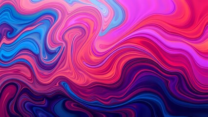 Obraz premium Vibrant Abstract Digital Art with Color Swirls