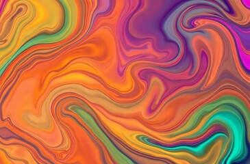 Fototapeta premium Vibrant Liquid Art Swirls Abstract Stock Photo