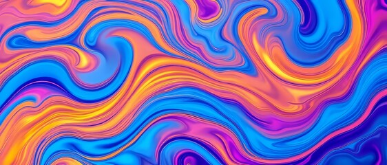 Obraz premium Vibrant Abstract Art with Liquid Motion Design