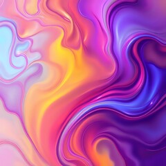Abstract Digital Artwork with Swirling Jelly Motifs