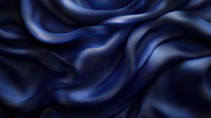 Obraz premium Dark blue silk fabric texture background