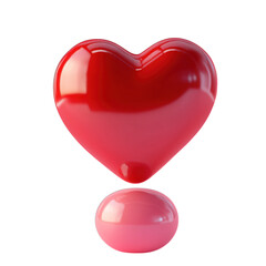 Fototapeta premium red heart isolated on white