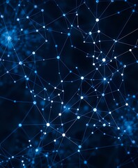 Abstract Futuristic Digital Geometry Network Stock Photo