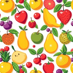 Fruity Fresco: Geometric Patterns in Vibrant Hues