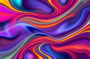 Obraz premium Abstract Digital Art with Dynamic Curves and Vibrant Colors