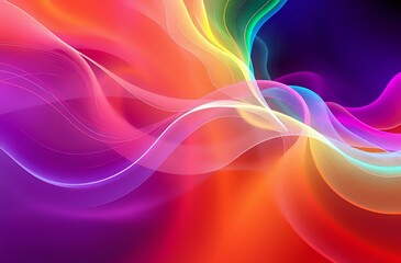 Obraz premium Vibrant Swirling Abstract Art with Flowing Lines