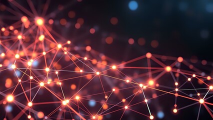 Obraz premium Sparkling Wires: Complex Network-Driven Abstract Design