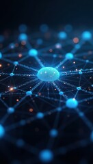 Illustration of interconnected server nodes demonstrating network connectivity and data exchange in a digital environment