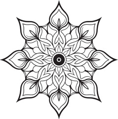 abstract silhouette floral mandala background