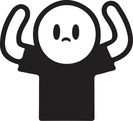 funny cartoon character illustration silhouette