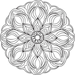 abstract silhouette floral mandala background